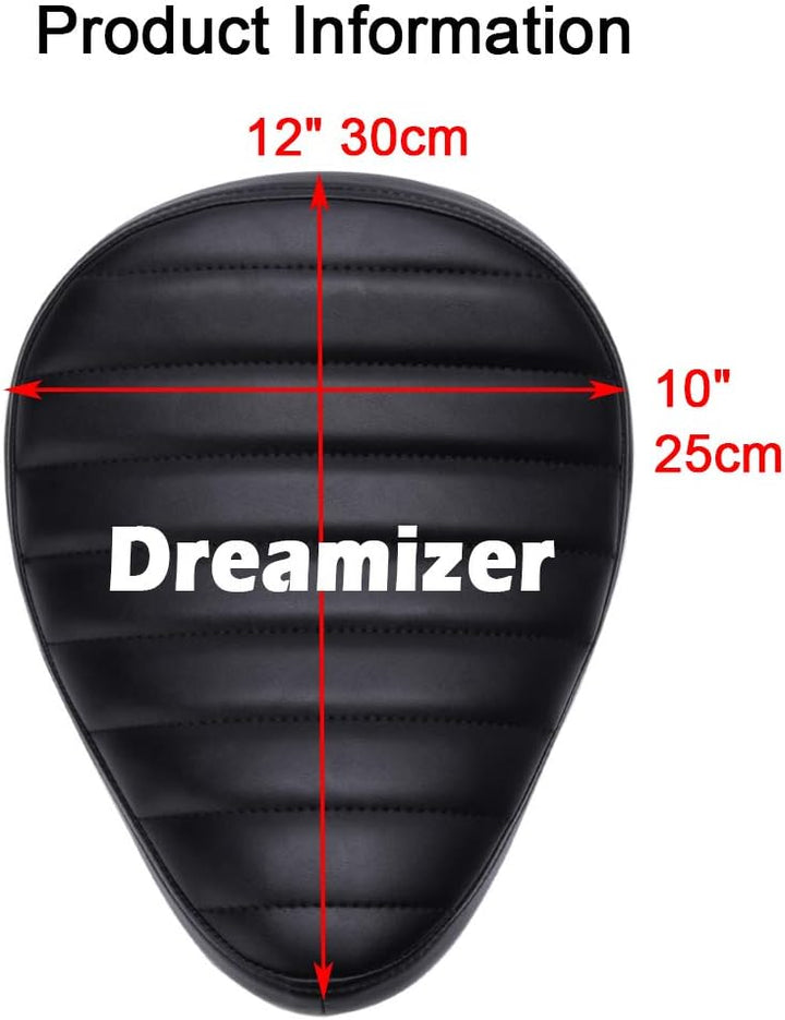 DREAMIZER Schwarz Dick Motorrad Bobber Sitz, Motorrad Solo Sitz für Sportster XL883 1200 Dyna Cross