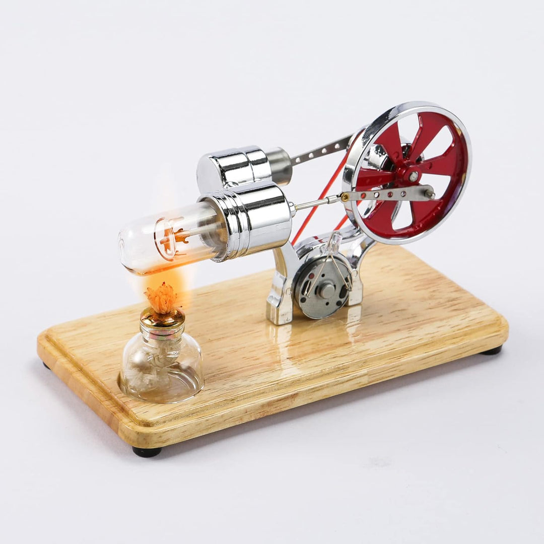 SALUTUYA Stirlingmotor-Modellbausatz, Dampfmaschine Stirlingmotor, Einfach zu Bedienende Mehrzweck-E