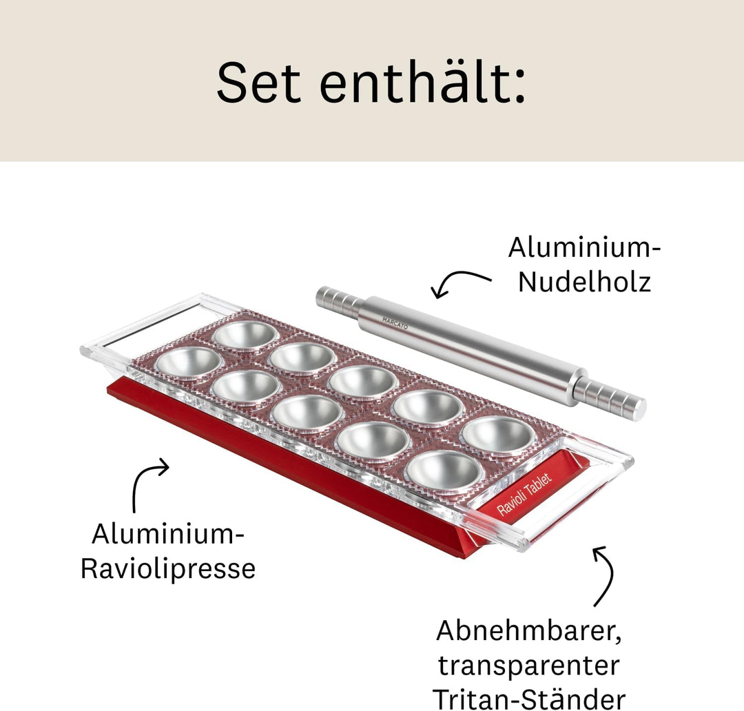 Marcato Ravioli Tablet Rot - Ravioliform, Rot
