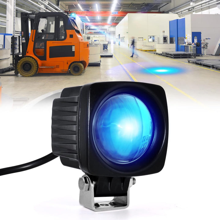 Dinfu 10W Led Blau Gabelstapler Licht Warenhaus Sicherheitswarnleuchte 12-100V, Blau