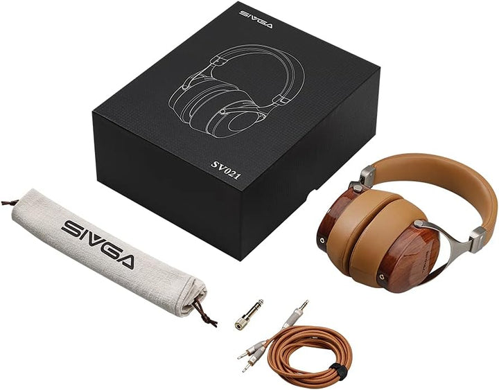SIVGA SV021 Classic Holz geschlossen zurück verdrahtet Over-Ear Kopfhörer (Rosenholz), Rosenholz
