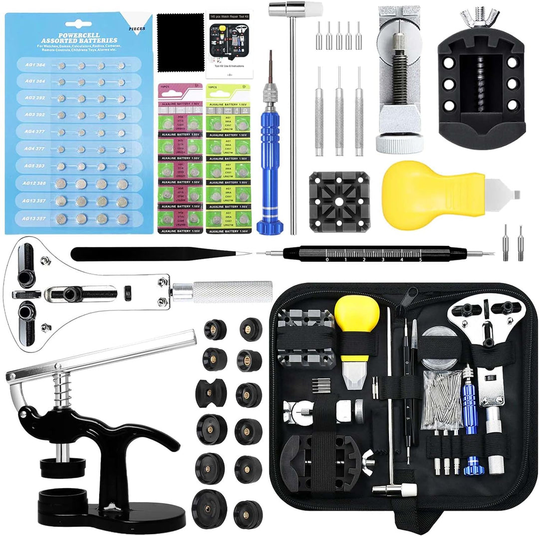 Professionelles Uhren Reparatur Set, GLDCAPA Uhren Reparatur Werkzeuge mit Tragetasche, Werkzeug zum