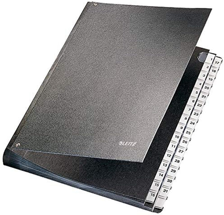 Leitz Pultordner, A4, 31 Fächer, 31 Plastik-Zahlen-Taben, Kunstoff, Rot, 58310025 31 Fächer Rot Sing