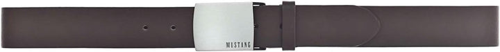 MUSTANG Herren Ledergürtel MG2102L15 40mm Gürtelbreite Braun Schwarz 80-115cm W100 Dunkelbraun (691)