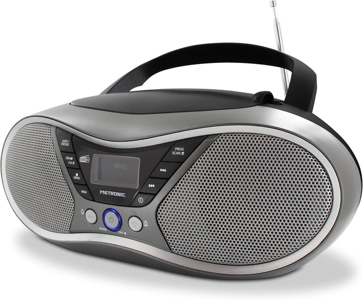Metronic CD-Player Digital DAB/UKW/RDS, Grau/Schwarz, 477171 Black DAB+ Einzigartig, Black DAB+ Einz