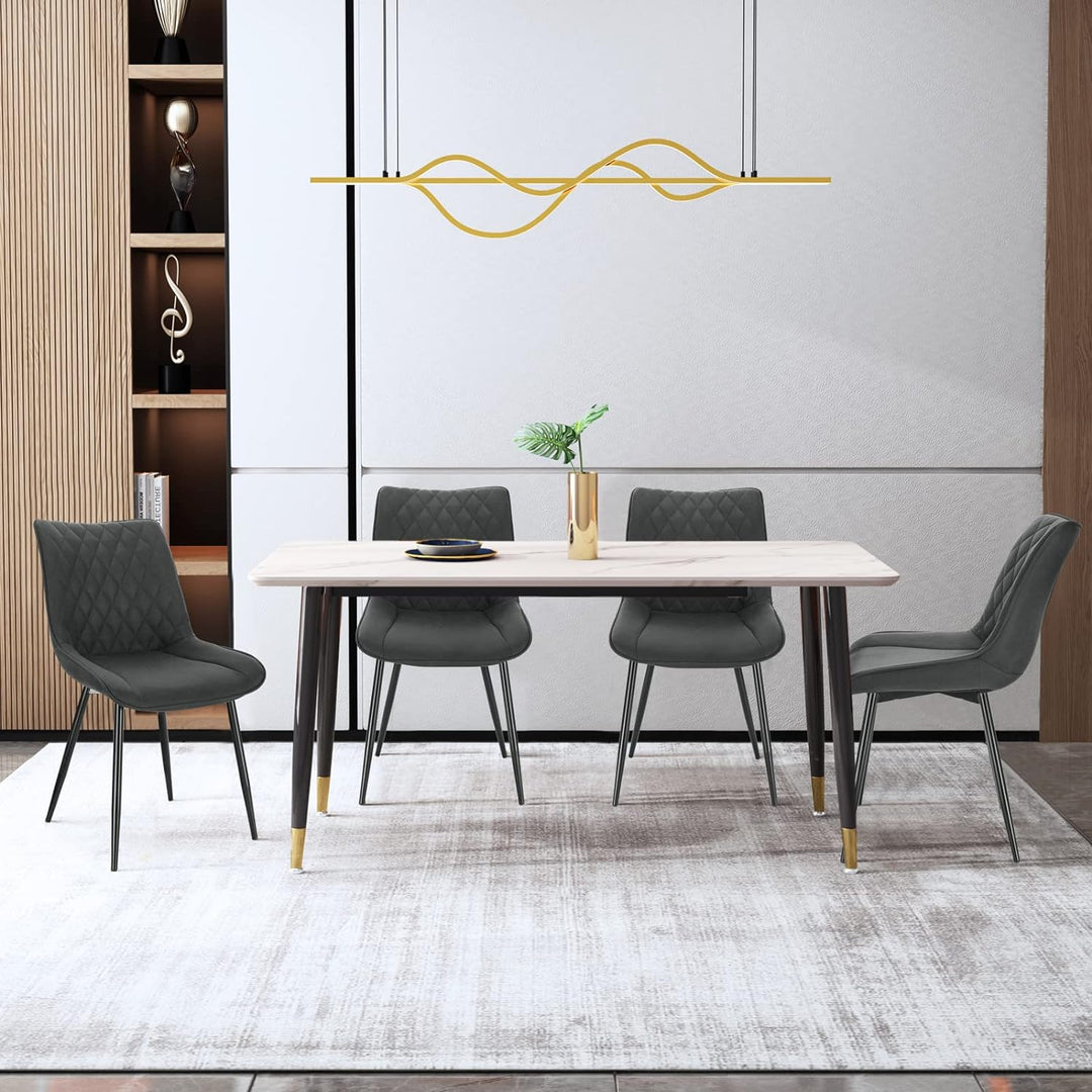 WOLTU 4 x Esszimmerstühle 4er Set Esszimmerstuhl Küchenstuhl Polsterstuhl Design Stuhl mit Rückenleh