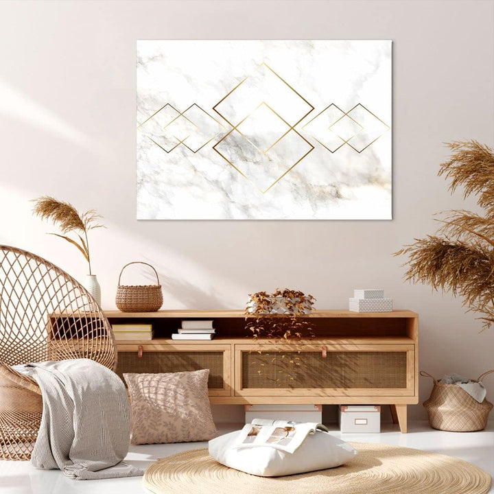 Bilder auf Leinwand 100x70cm Leinwandbild mit Rahmen Abstraktion modern Gross Wanddeko Bild Schlafzi