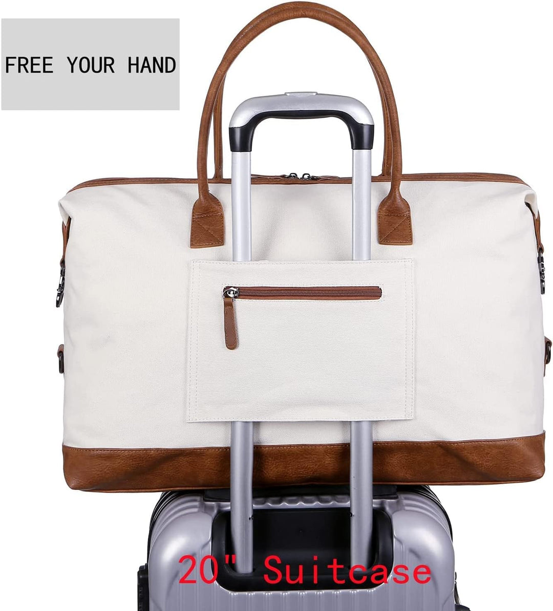 BAOSHA Damen Canvas Weekender Reise Sport Seesack Handgepäck Reisetasche Grosse Krankenhaustasche mi