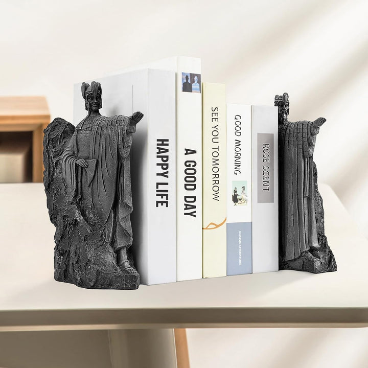 Harz-Buchstützen Höhe 24cm - Schwere Buchstützen Dekor für Wohnzimmer, Schlafzimmer, Büro - Heimdeko