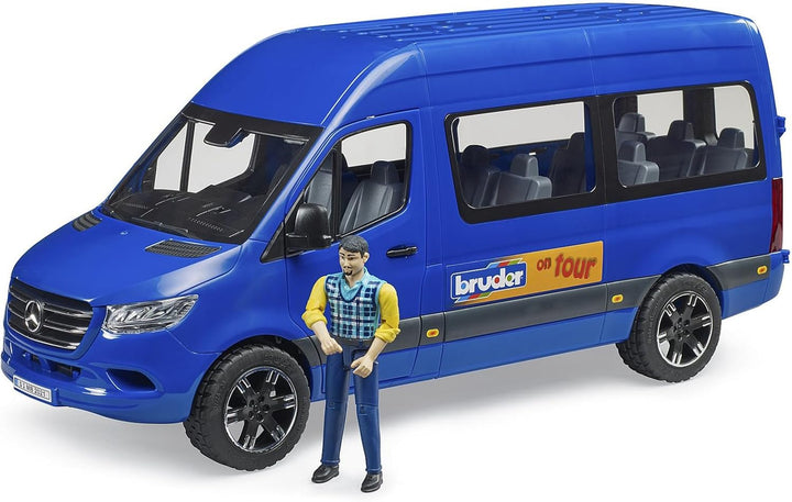 bruder 02681 - MB Sprinter Transfer mit Fahrer - 1:16 Fahrzeuge, Transporter, Bus, Auto, bworld Figu