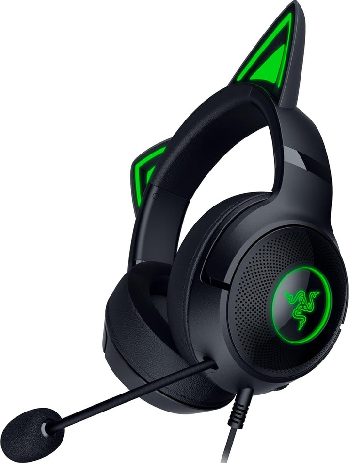 Razer Kraken Kitty V2 - Kabelgebundenes RGB-Headset mit Katzenohren (Reaktive Streaming-Beleuchtung,