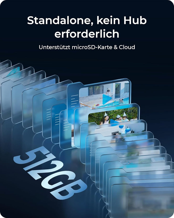 Reolink 4K Solar Überwachungskamera Aussen Akku mit 2,4&5GHz WiFi, WLAN Kamera Outdoor, 8MP Farbnach