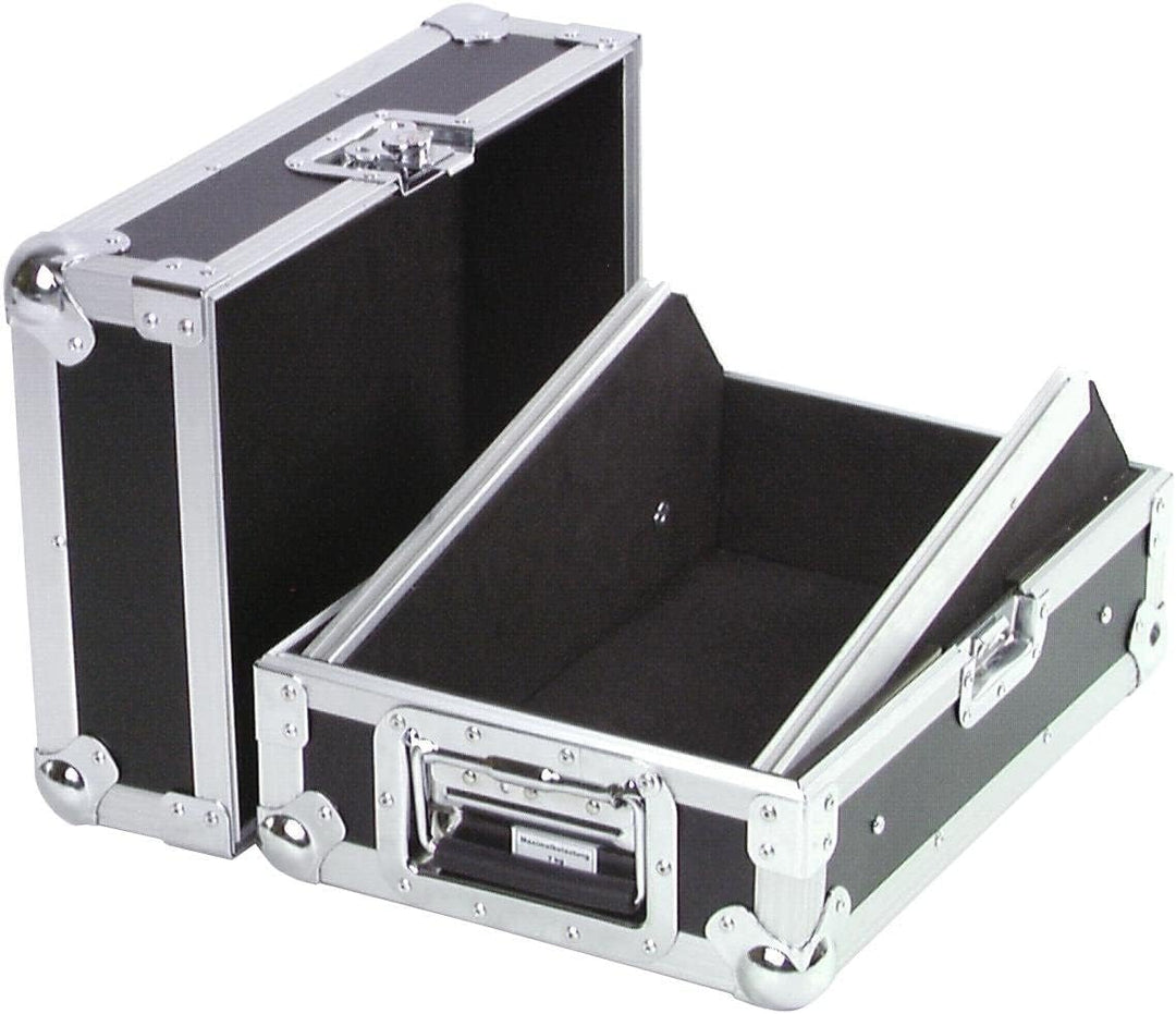 ROADINGER Mixer-Case Road MCR-10 schräg, sw | Flightcase für 254-mm-Geräte (10")