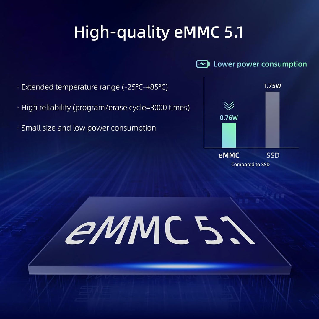 MeLE PCG02 Pro Lüfterloser Mini PC Stick Alder Lake N100(bis zu 3.4GHz) Windows 11 Pro Micro PC 8GB