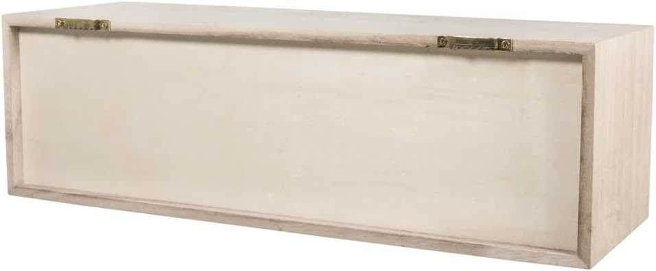 Rayher 6190300 Holzkommode mit 3 Schubladen, natur, 37,5 x 13 x 11,5 cm, Holz Kommödchen, Schubladen