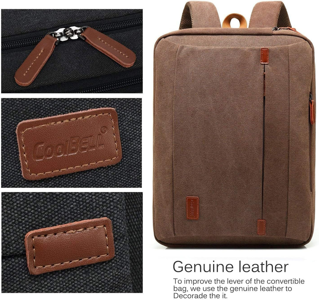 CoolBELL Umwandelbarer Rucksack, Umhängetasche, Laptoptasche, Business-Koffer, Freizeit-Koffer, nur