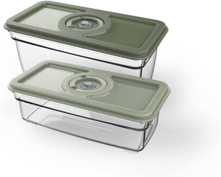 AEG AVFB1 Vakuumierbehälter-Set (2 Behälter, 1,6 & 1,0 Liter, Konservierung von Lebensmitteln & Nähr