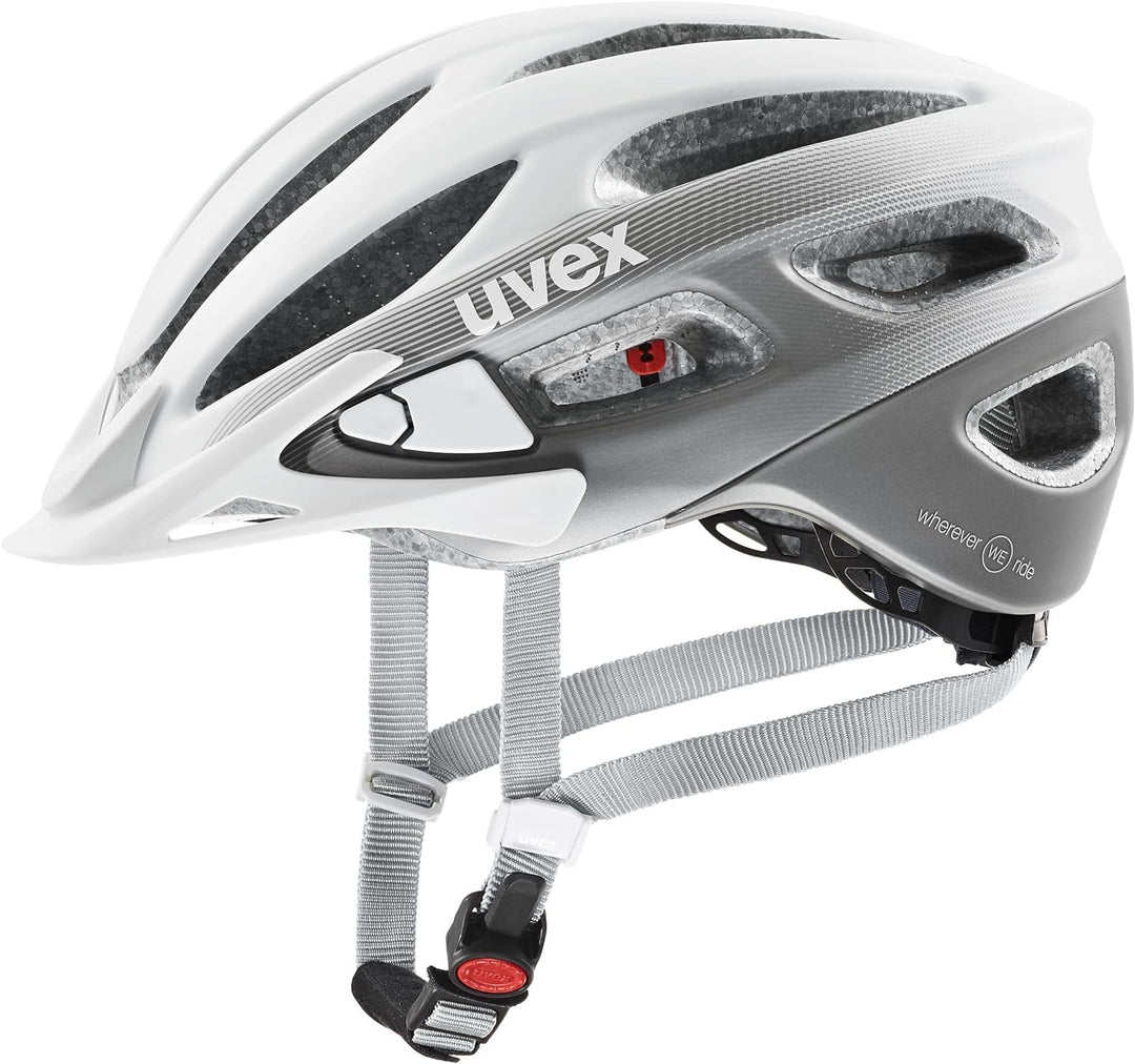 Uvex True CC Damen Fahrrad Helm matt weiss/grau 2024 52-55 cm, 52-55 cm