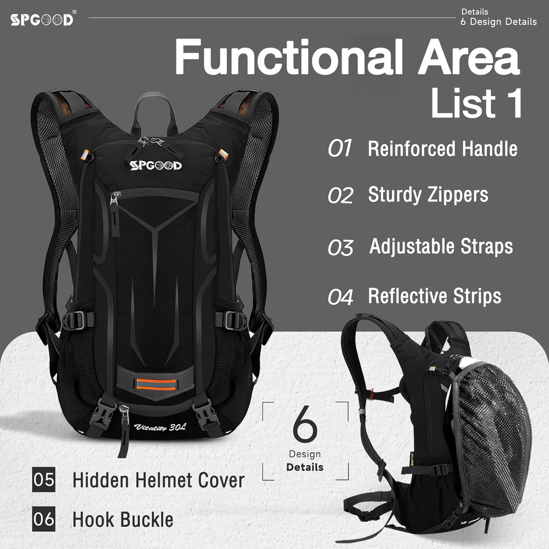 SPGOOD Fahrradrucksack 20L/25L/30L (9 Farben)-Wasserdichter Ultraleicht-für Damen & Herren Multifunk