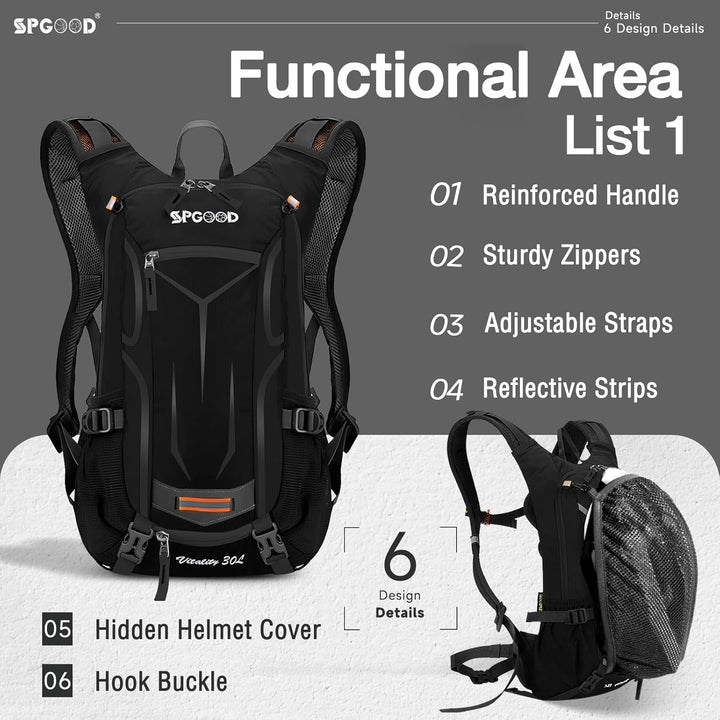 SPGOOD Fahrradrucksack 20L/25L/30L (9 Farben)-Wasserdichter Ultraleicht-für Damen & Herren Multifunk