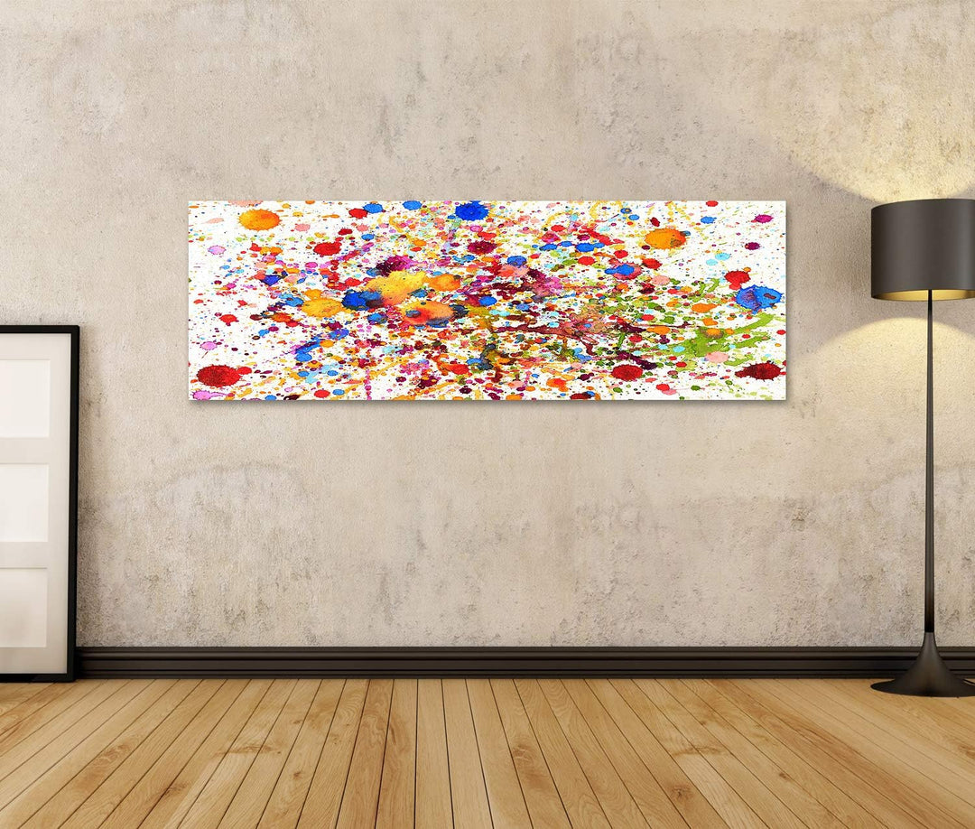 islandburner Bild auf Leinwand Bunte Farbkleckse Auf Weissem Hintergrund Bilder Wandbilder Poster Le