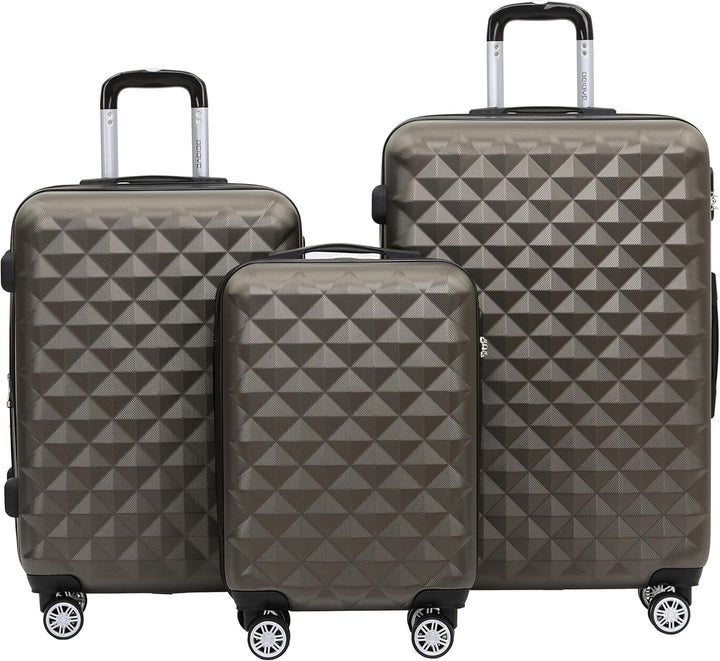 BEIBYE Trolley Koffer Reisekoffer Reisekofferset Gepäckset Kofferset 4 Zwillingsrollen Hartschale (C