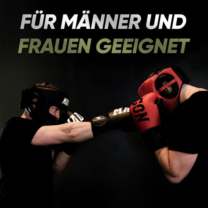 MADGON Premium Kopfschutz, Boxhelm mit Perfekter Sicht und maximalem Schutz, Gesichtsschutz für Kamp