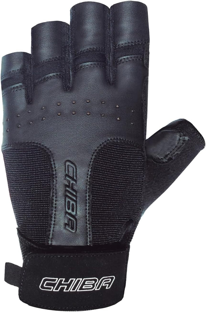 Chiba Classic Fitness Handschuhe | Elastische Passform & Robustes Clarinoleder | Anatomische Innenha