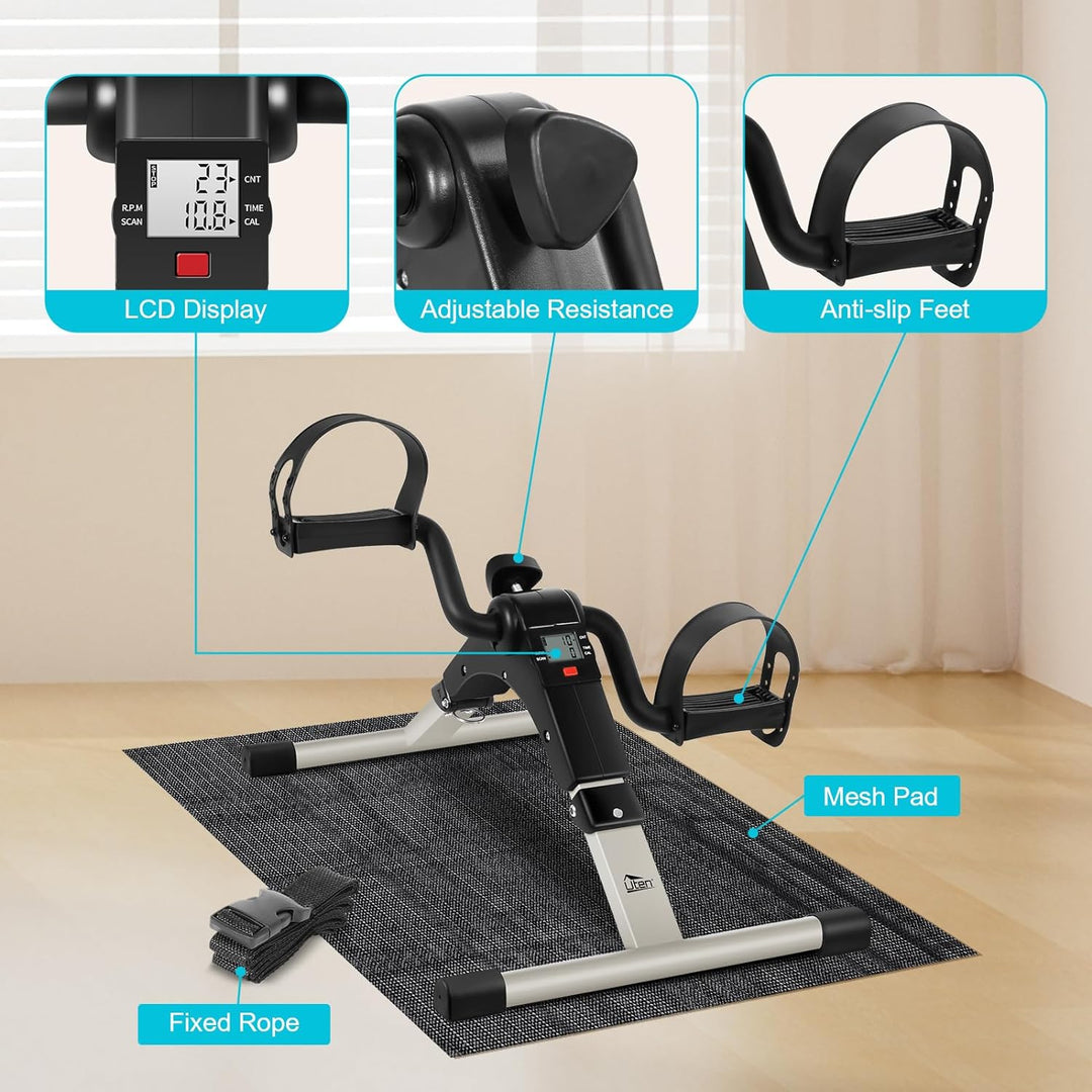 Mini Bike Trainer Pedaltrainer Heimtrainer Arm- und Beintrainer für Zuhause Elektrisch Klappbar Fahr