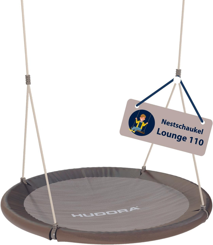 HUDORA Nestschaukel Lounge - Höhenverstellbare Nestschaukel mit 90/110cm Durchmesser für bis zu 150k