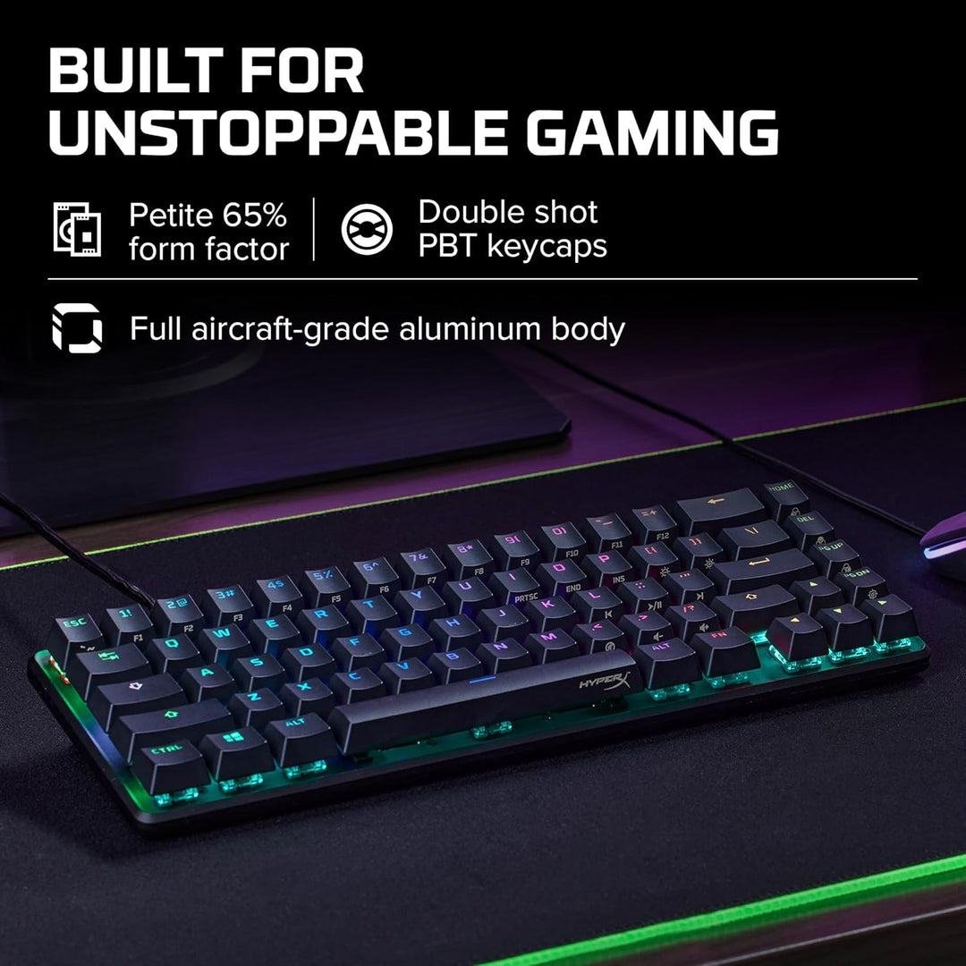 HyperX Alloy Origins 65 – Mechanische Gaming-Tastatur - Ultrakompakter 60% Formfaktor - HyperX Red A