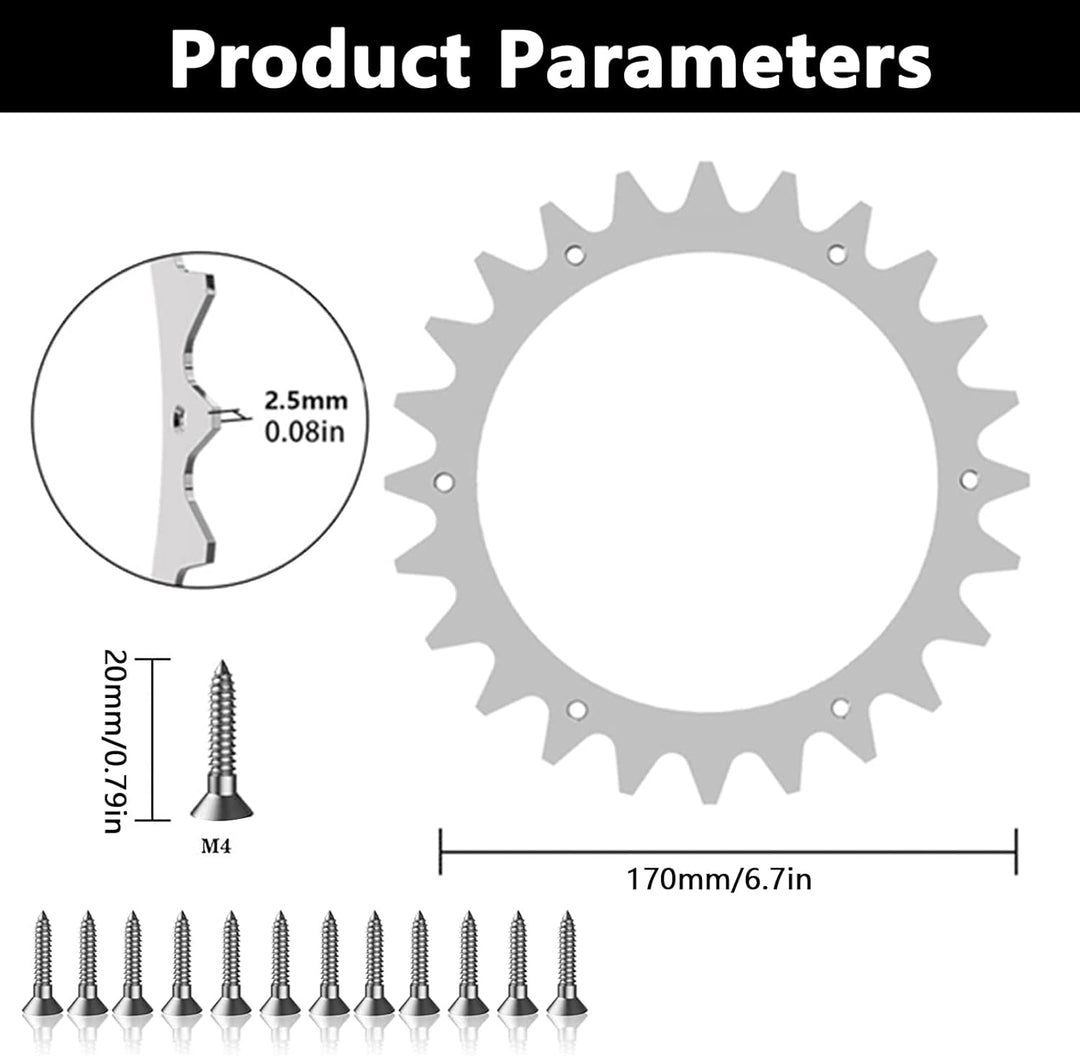 Edelstahl Spikes, 2 Stück Spikes für Bosch Indego XS 300 M700 S 500 M+700 S+500 mit 12 M4 Flachkopfs