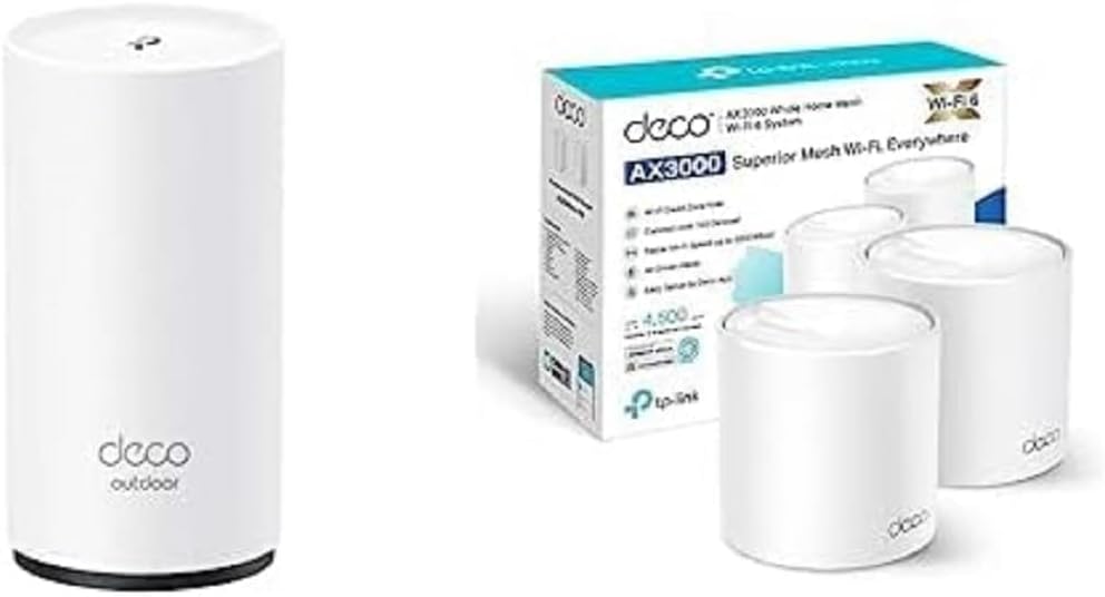 TP-Link Deco X50 Wi-Fi 6 Mesh WLAN Set, draussen(1 Pack) und drinnen(2 Pack)