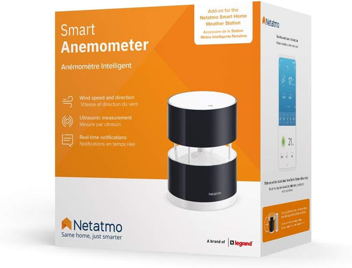 Netatmo Windmesser für Netatmo-Wetterstation, schwarz, NWA01-WW, 16 cm