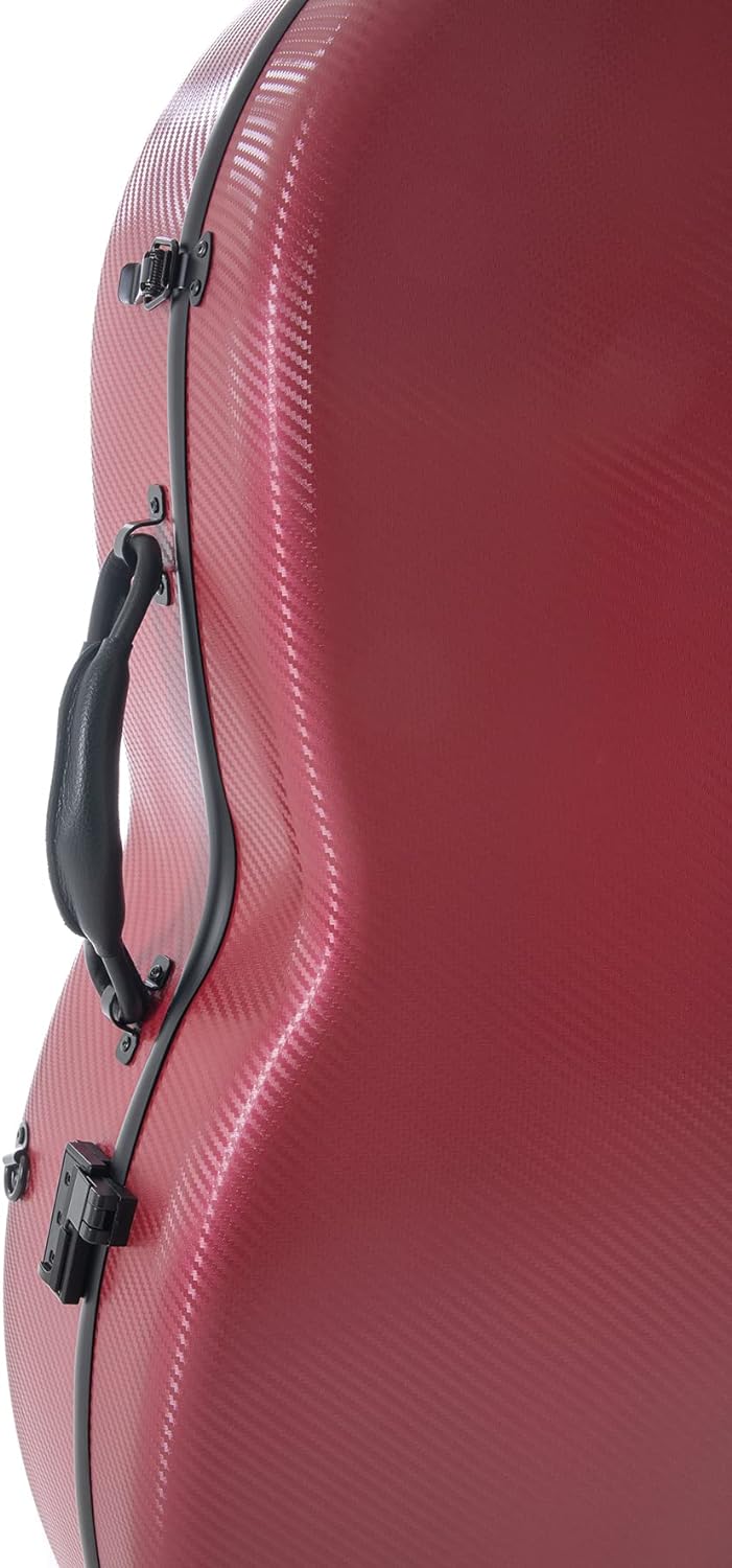 GEWA Celloetui Polycarbonat 4.6 Grösse 4/4, rot, mit Rucksackgurt rot ohne Rollen, rot ohne Rollen