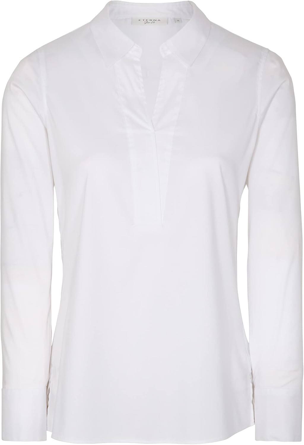 eterna Fitted Bluse Langarm Performance Hemdkragen Stretch Grösse 38 Weiss, 38 Weiss