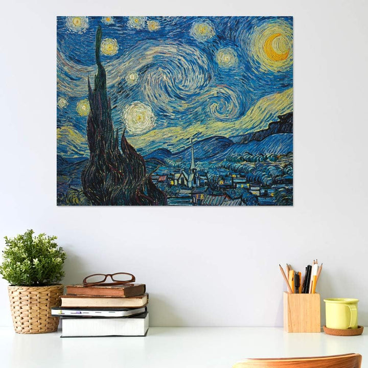 JUNIWORDS Poster, Vincent van Gogh, Sternennacht, 75 x 60 cm, 75 x 60 cm