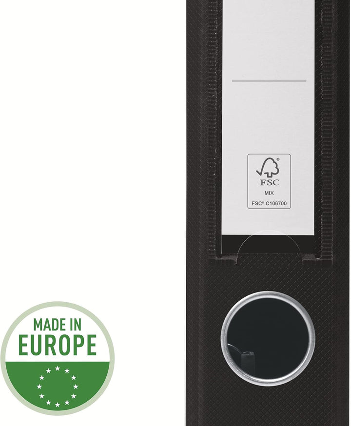 VON Leitz Ordner A4, 25er Pack, Karton mit Kunststoffeinband, 50 mm Rückenbreite, Für 350 Blatt, Bla