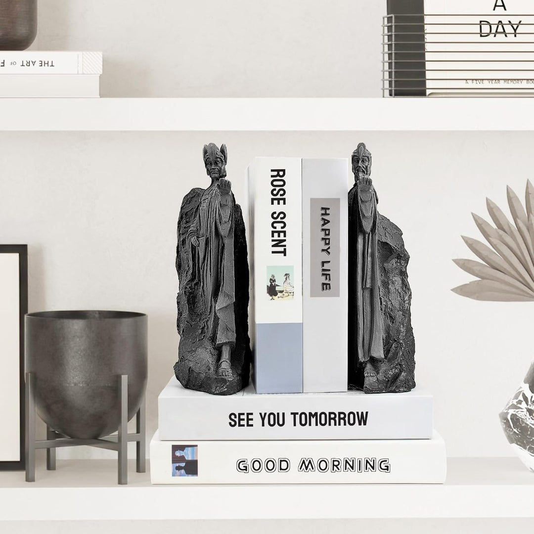 Harz-Buchstützen Höhe 24cm - Schwere Buchstützen Dekor für Wohnzimmer, Schlafzimmer, Büro - Heimdeko