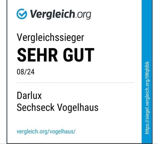 DARLUX handgefertigtes Sechseck Vogelhaus aus Holz wetterfest M - XXL mit und ohne Ständer I Futterh