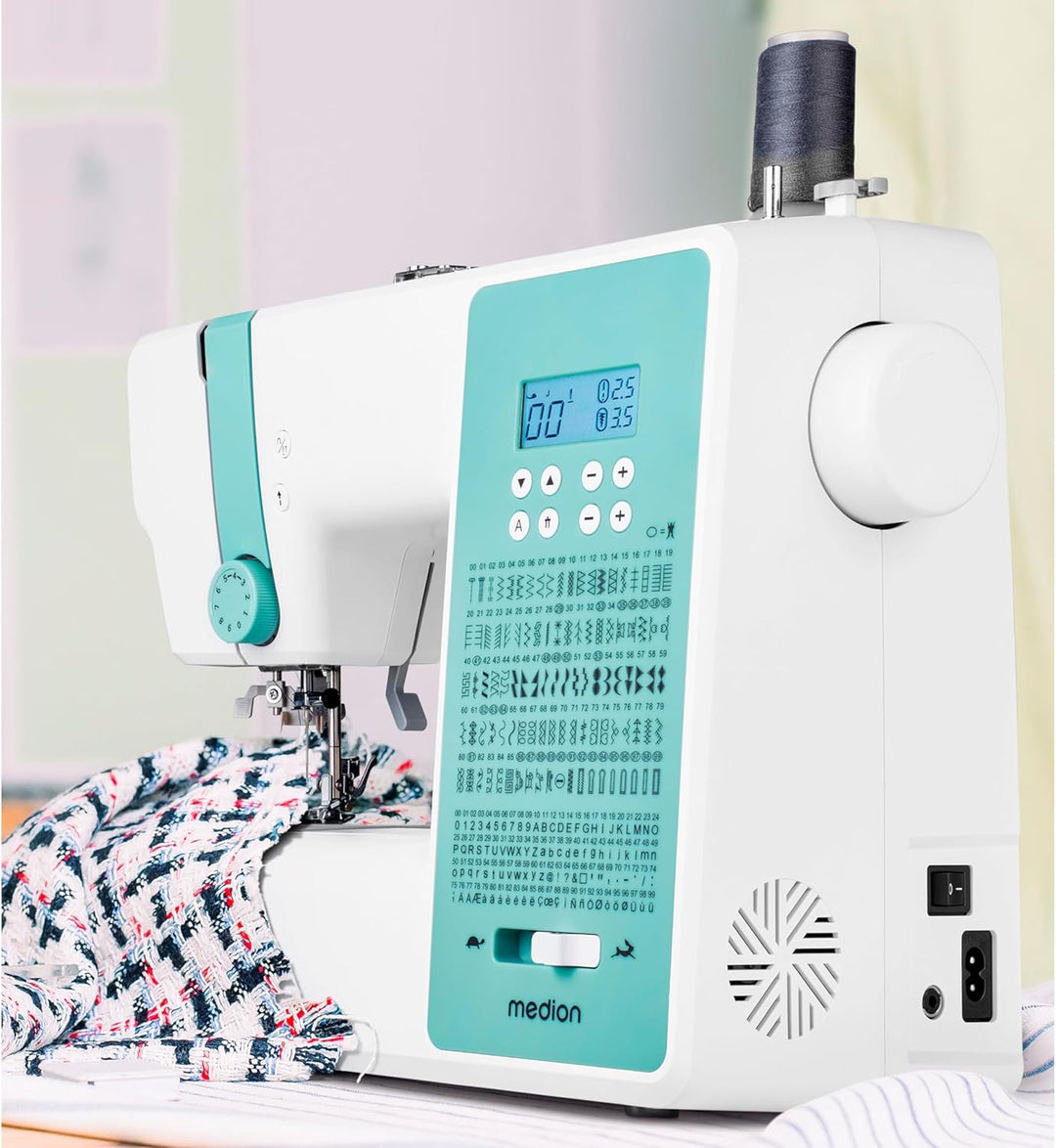 MEDION Digitale Nähmaschine SD36 (36 Watt, einstellbare Stichlänge und Stichbreite, 270 Stichmuster,