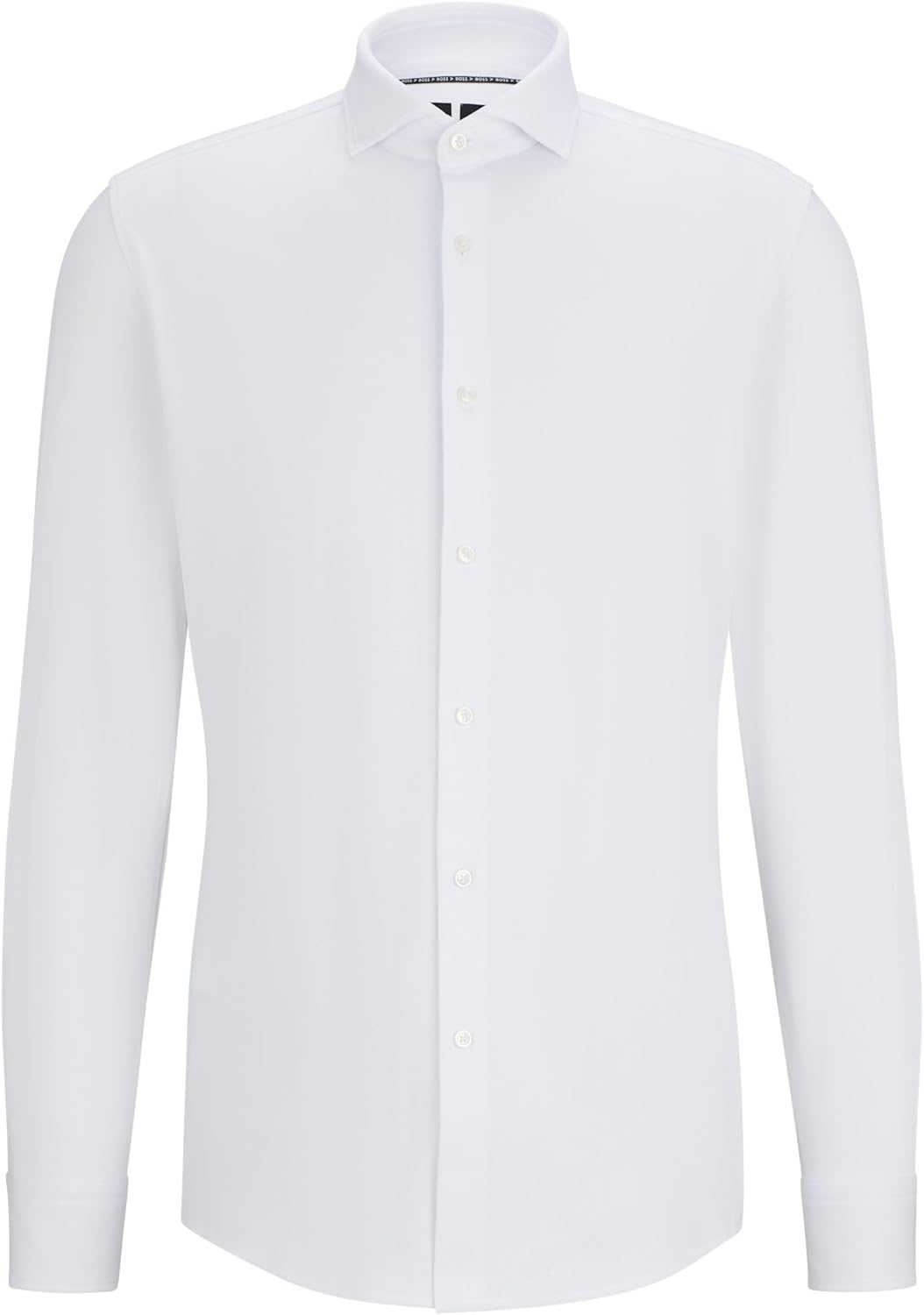 BOSS Herren P-HANK-spread-C1-222 Strukturiertes Slim-Fit Hemd aus funktionalem Stretch-Jersey 44 Wei