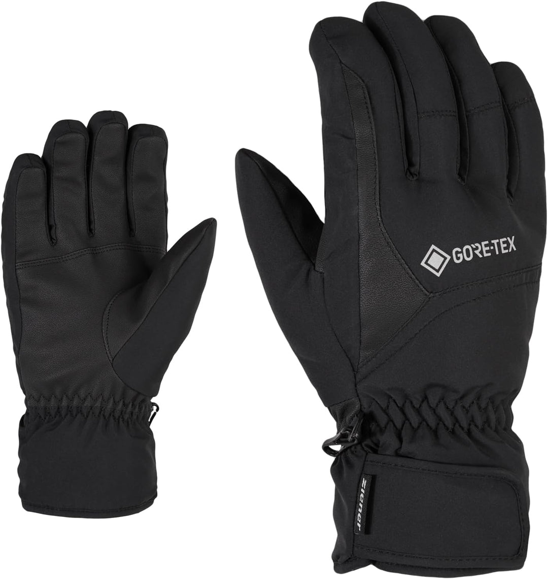 Ziener Garwen GTX Ski-Handschuhe/Wintersport | Wasserdicht, Atmungsaktiv, Gore-tex 7.5 Schwarz, 7.5