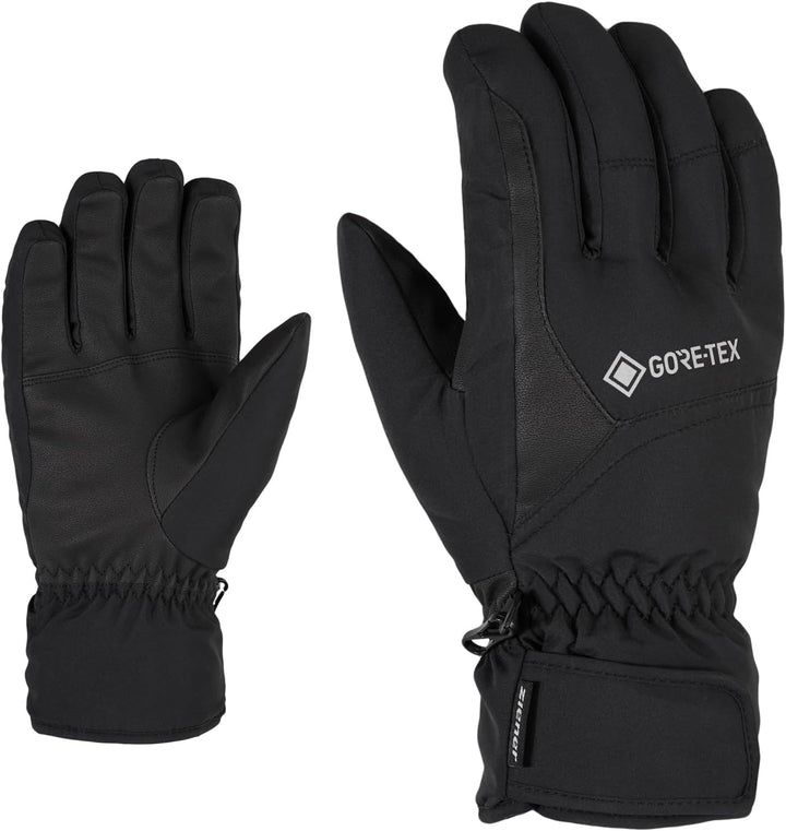Ziener Garwen GTX Ski-Handschuhe/Wintersport | Wasserdicht, Atmungsaktiv, Gore-tex 7.5 Schwarz, 7.5