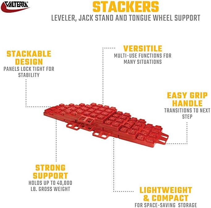Valterra A10-0916 Stacker, (Pack of 4) , Red 4 Stück, 4 Stück