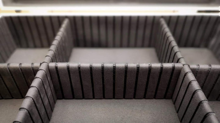 GORANDO® Transport-Koffer in blau mit Aluminiumrahmen für Werkzeuge, Kamera, Messgeräte | Schaumstof