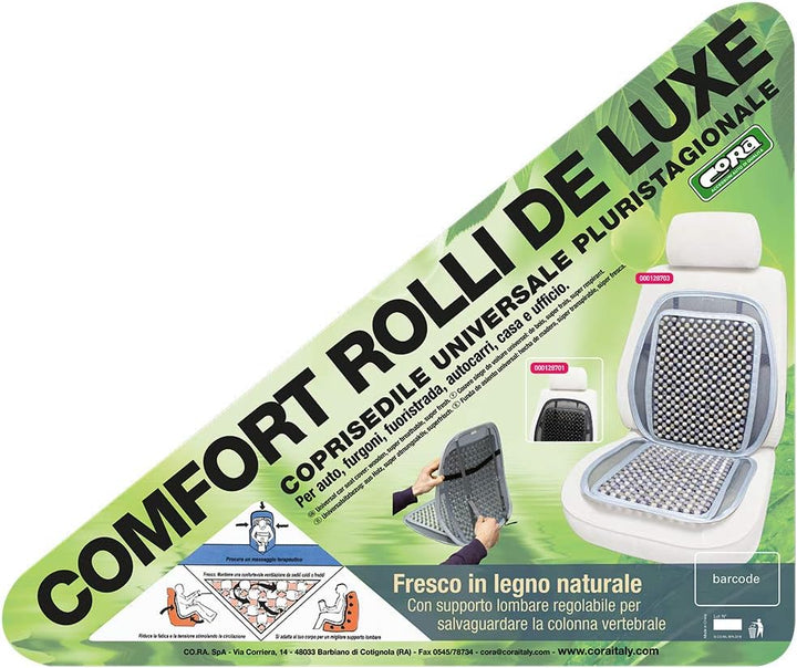 Cora 000128701 Comfortrolli Deluxe Auto-Sitzbezug, Schwarz