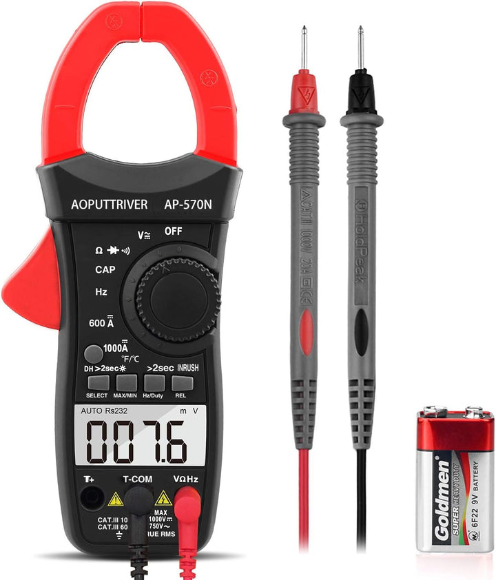 Clamp Meter AP-570N TRMS 6000 Counts Strommesszange AC DC-Strommesszange mit automatischer Reichweit