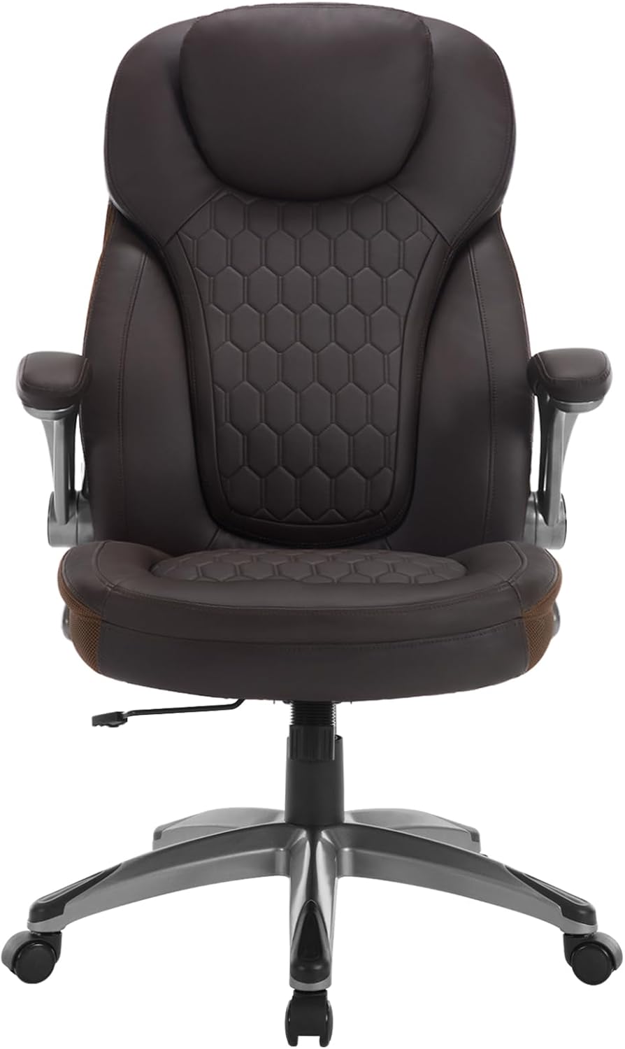 WOLTU Bürostuhl 200kg Belastbarkeit, Schreibtischstuhl ergonomisch, Chefsessel mit Kopfstütze Armleh