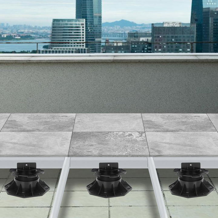 Ansobea 20 Stück Stelzlager höhenverstellbar I 60-140mm Terrassenlager I füsse verstellbar I Platten